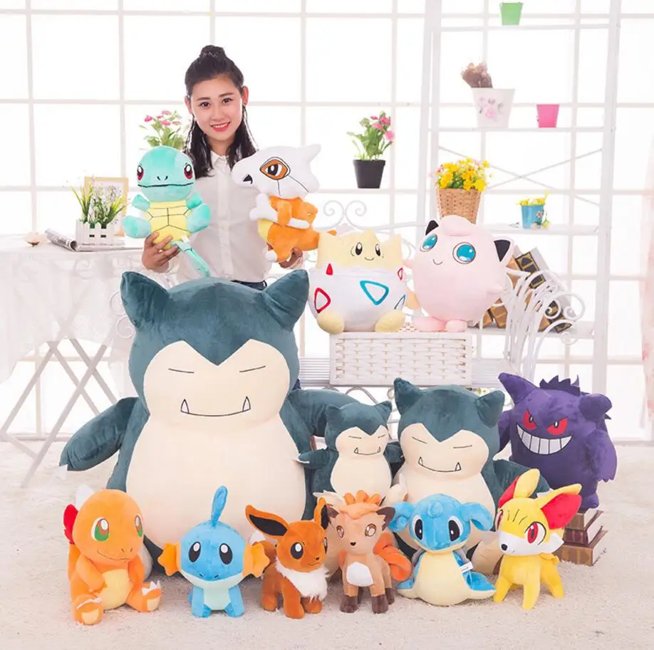 Шармандером Psyduck Eevee плюшевый снорлакс милые Ash Ketchum мультфильм кукла коготь машины игрушки для друга коллекция подарок для детей