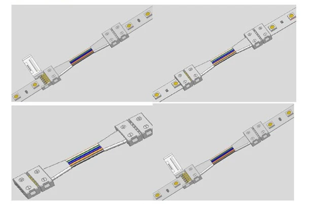 [Seven Neon] Бесплатная доставка 10 шт. коннекторы для светодиодной ленты кабель 5pin 12 мм