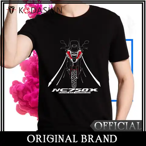 Мужская свободная футболка KODASKIN 2018 с круглым вырезом и рукавом до локтя, модная летняя футболка NC750X MOTOROLA