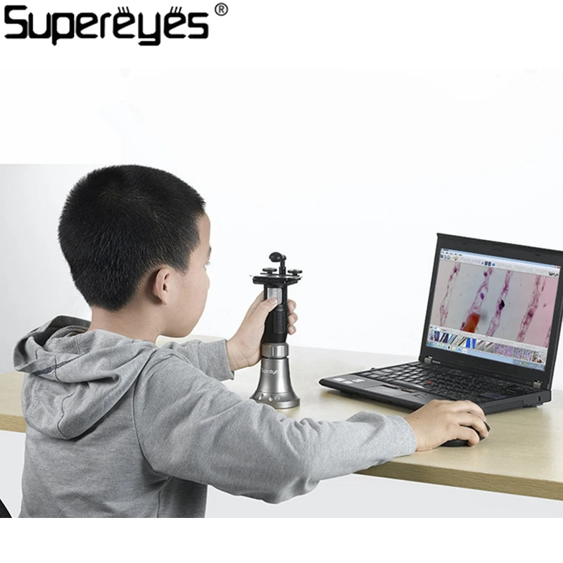 Supereyes G001J USB портативный цифровой микроскоп 1000X 5MP биология эксперимент ручной