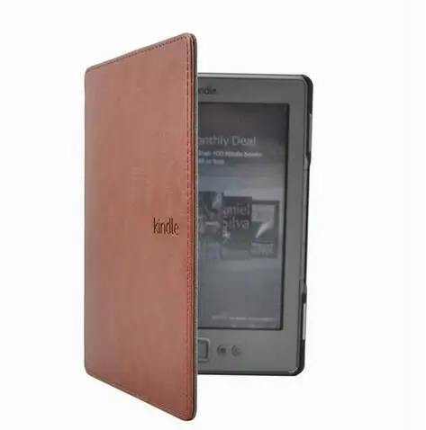 1 шт. кожаный чехол для Amazon Kindle 4/5 для чтения электронных книг 6 дюймов - Цвет: brown