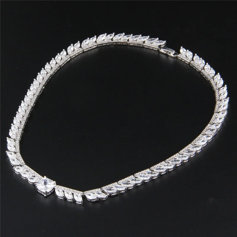 Бейлин Новинка 2017 года Роскошные Цирконий Свадебные комплект ювелирных изделий