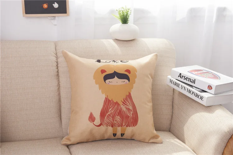 Houspace новые хлопковые льняные знаков зодиака накидка для подушки украшения дома