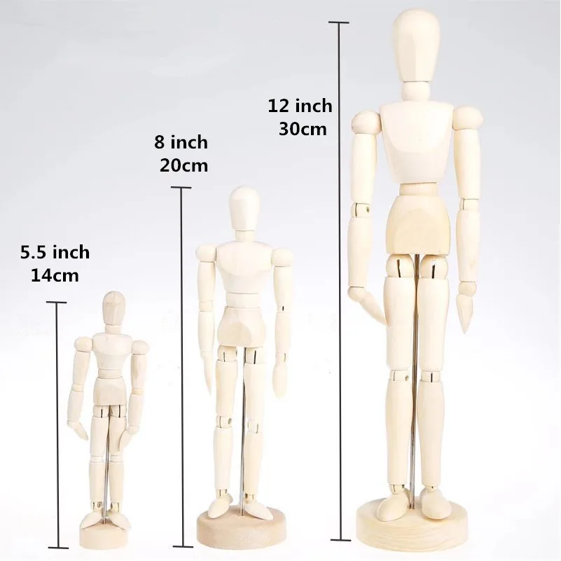 Деревянный манекен с подвижными конечностями модель человеческого манекена для