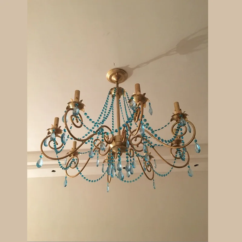 Современная хрустальная люстра в виде кофейни Европейская столовая спальня