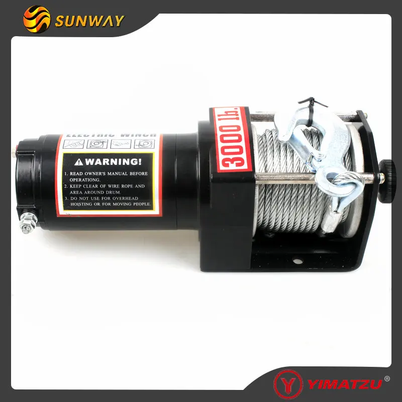 SUNWAY части 3000 фунтов электрическая лебедка для Polaris Yamaha Suzuki 300-1000cc ATV UTV XUV велосипед