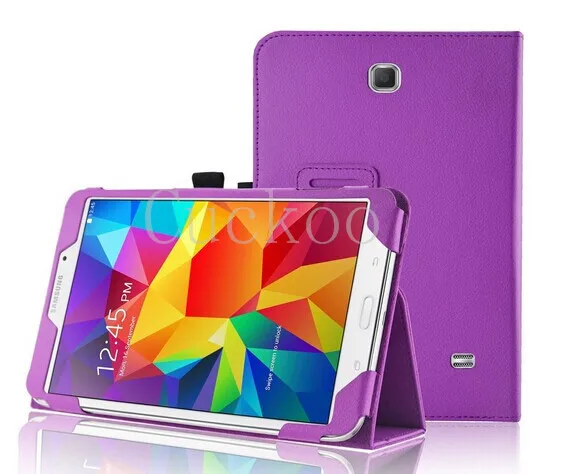 CucKooDo для Samsung Galaxy Tab 4 8. 0 '', тонкий флип-Стенд кожаный чехол для Samsung Galaxy Tab 4 8 дюймов T330/T335 со сном/пробуждением - Цвет: Purple