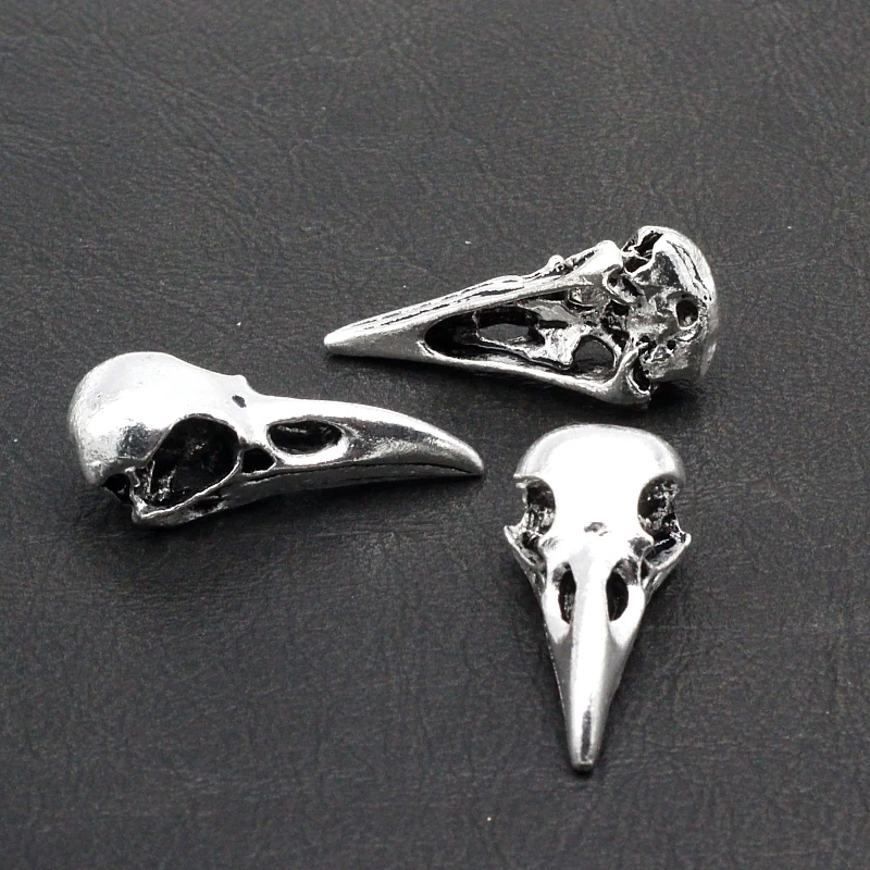 10 шт./лот подвески в виде древней серебряной птицы динозавра DIY аксессуары для