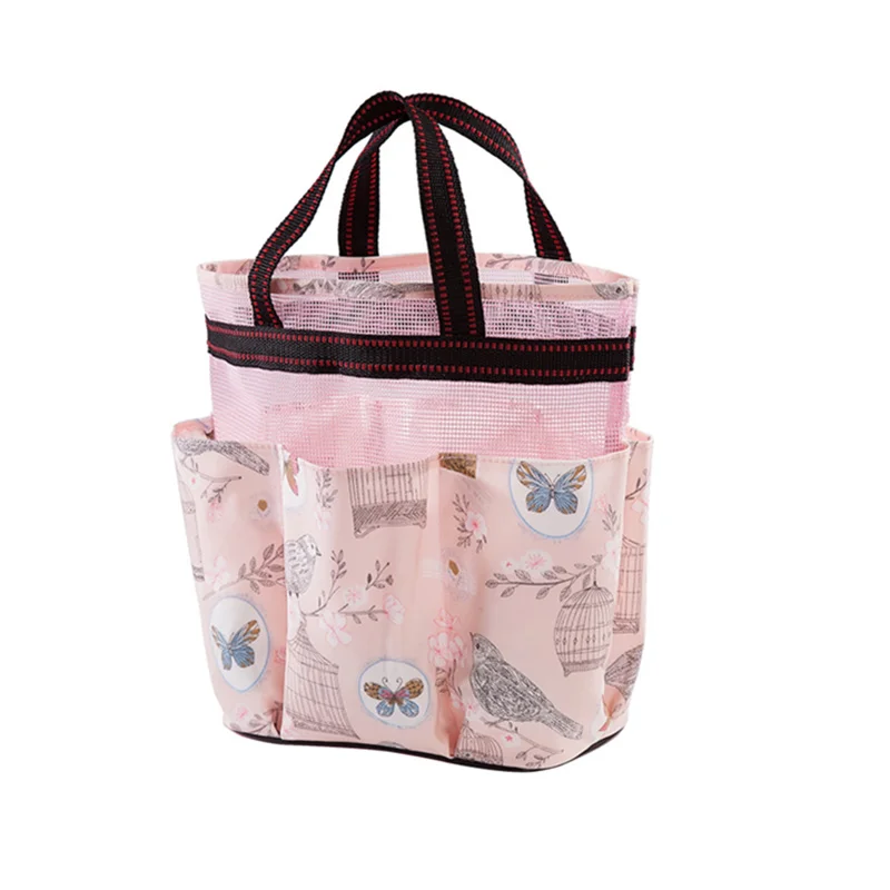 pink Фиолетовая 1 шт. подвесная Сетчатая Сумка для ванной портативная быстросохнущая дорожная сумка Большая вместительная сумка для душа для ванной косметички пляжная сумка - Цвет: pink