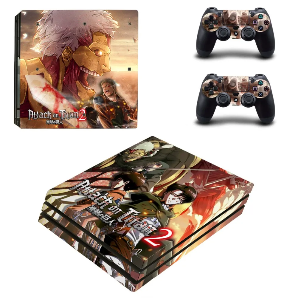 Аниме атака на Титанов 2 PS4 Pro наклейка кожу для PlayStation 4 консоль и контроллера