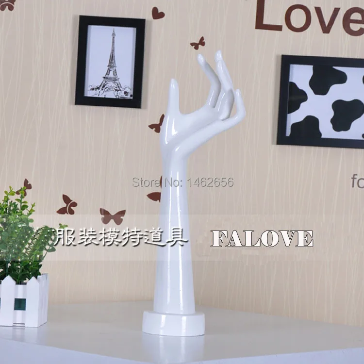 

Free shipping!! High Quality Fashion Gloss White Mannequin Hand Female Hand Manikin Professional Manufacturer In China