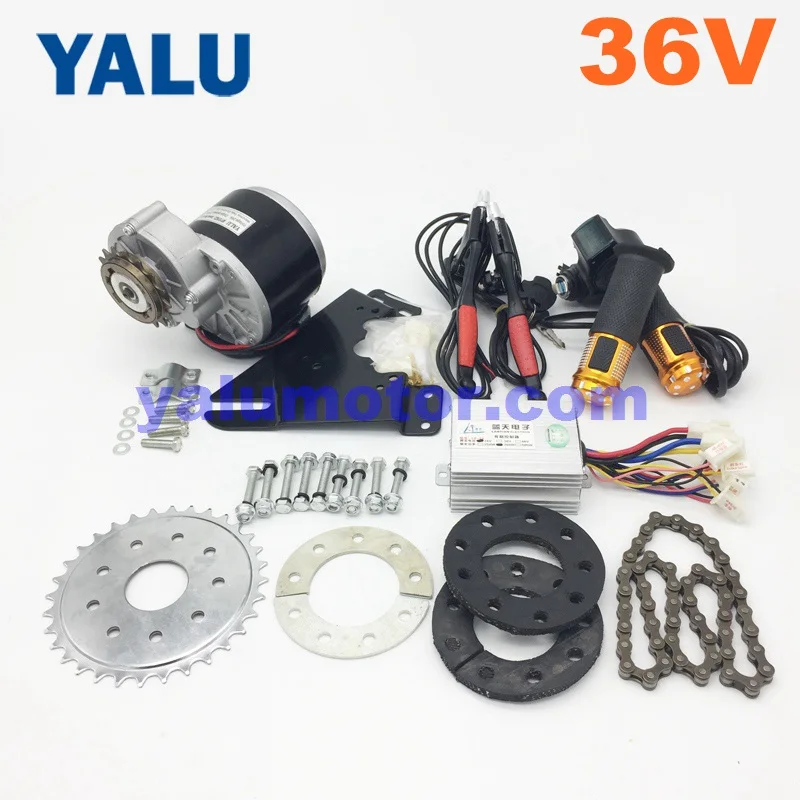 36V Twist Throttle YALU новейший 24V36V 250 Вт левый цепной привод электровелосипед мотор комплект для скоростных передач скутер экономичный преобразования городской велосипед - Цвет: 36V Twist Throttle