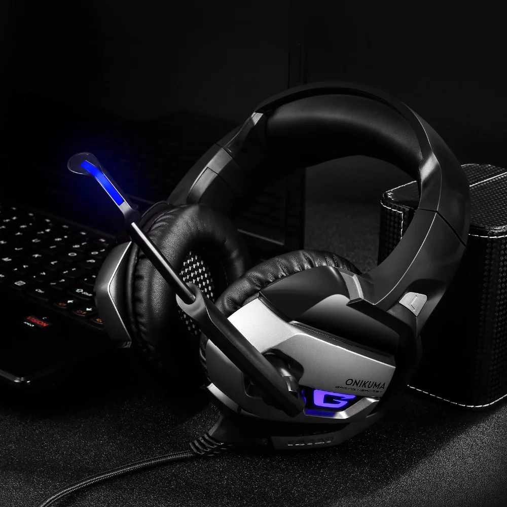 Лучшие игровые наушники ONIKUMA Gamer с глубокими басами для компьютера ПК PS4 ноутбука