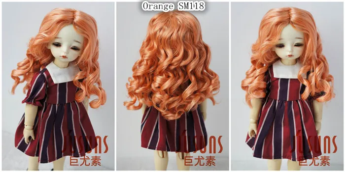 JD259 1/6 1/4 1/3 YOSD MSD SD модные BJD кукла парики Размер 6-7inc 7-8 дюймов, 8-9 дюймов, гнущаяся BJD синтетический мохеровый парик
