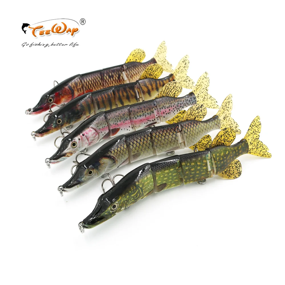 Teeway 1 шт. 26 см 108 г рыболовные приманки 4 Сегменты Swimbait Crankbait жесткая приманка для рыбалки с Искусственные Крючки рыболовные воблеры