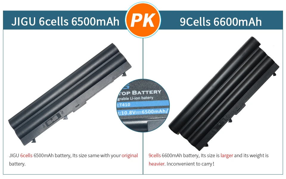 JIGU 6 ячеек ноутбук Батарея для lenovo ThinkPad W520 L400 L410 L420 L500 L510 L520 SL400 SL410 SL500 SL510 T410 T420