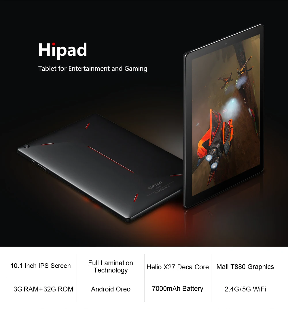 CHUWI Hipad MTK6797 X27 Deca Core Android 8 0 3 ГБ ОЗУ 32 Гб ПЗУ двойная WIFI Двойная камера OTG FM 10 1 дюймов