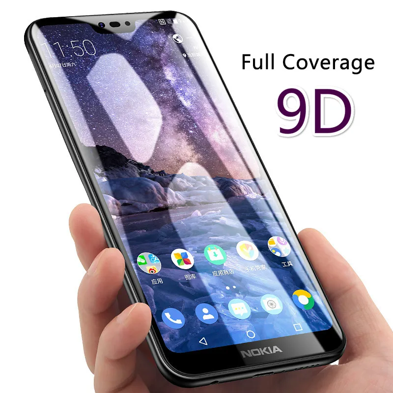 Защитное стекло 9D для Nokia 4 2 3 6 7 8 1 5 Plus Защита экрана защитная пленка|Защитные