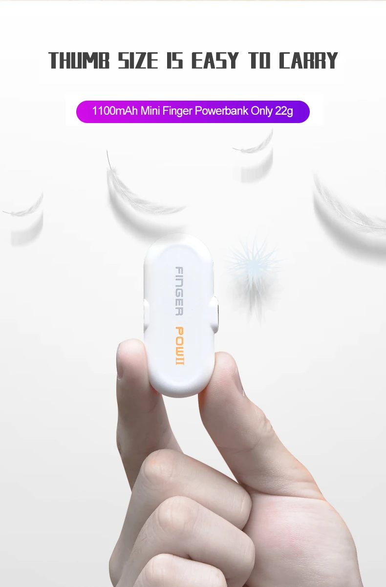 Fingerpow портативное зарядное устройство 18650 батарея для android type c iphone Магнитный внешний аккумулятор USB Кабель powerbank