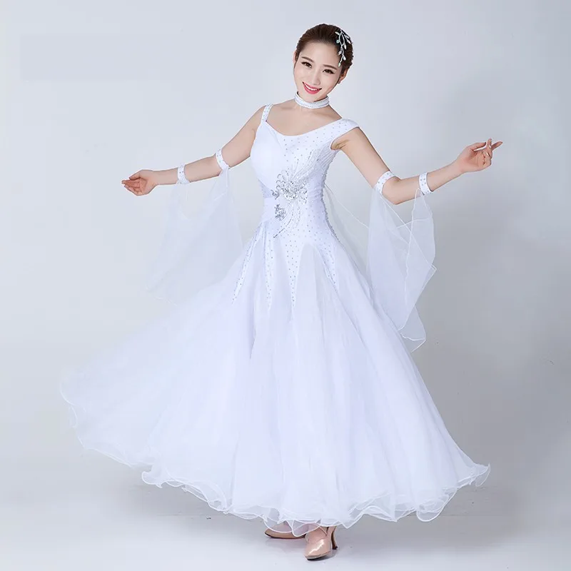 Ballroom Dance Dress Adult Lady's Flamenco Waltz Dancing Wear Women's Standard Competition Dresses | Тематическая одежда и