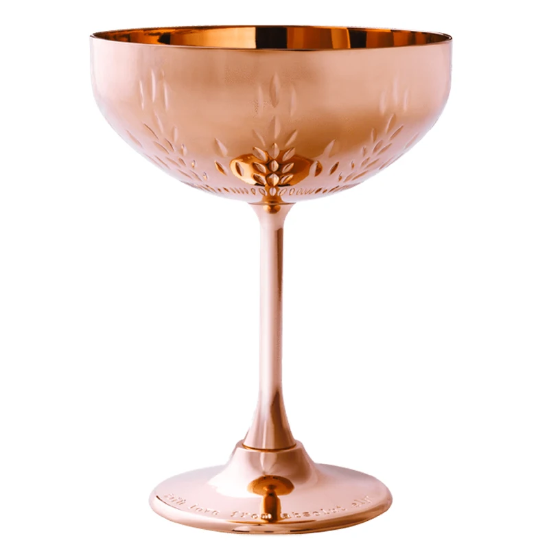 

WSHYUFEI Stainless steel engraved martini glass high cocktail wine glass