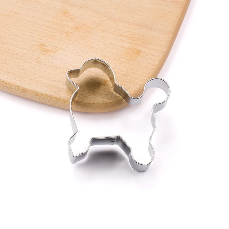 2pcs dog1 Формочка для печенья в форме собаки, нержавеющая сталь, металлическая обвалка, форма для печенья конфет, набор для приготовления пищи, 3D инструменты для выпечки кондитерских изделий - Цвет: 2pcs dog1