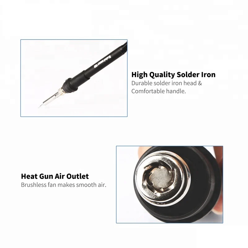 Kaisi K-863D 3 in 1 SMD Hot Air Soldering Rework Station BGA Welding Machine With 3A DC Power Supply For Mobile Phone Repair