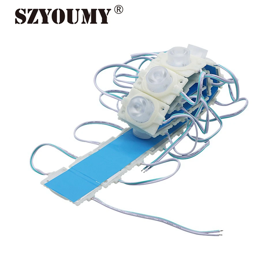 SZYOUMY New Arrival SMD3030 Side Lighting LED Injection Module Lamp With Lens For Advertising Light Box 1000PCS A Lot DHL | Лампы и