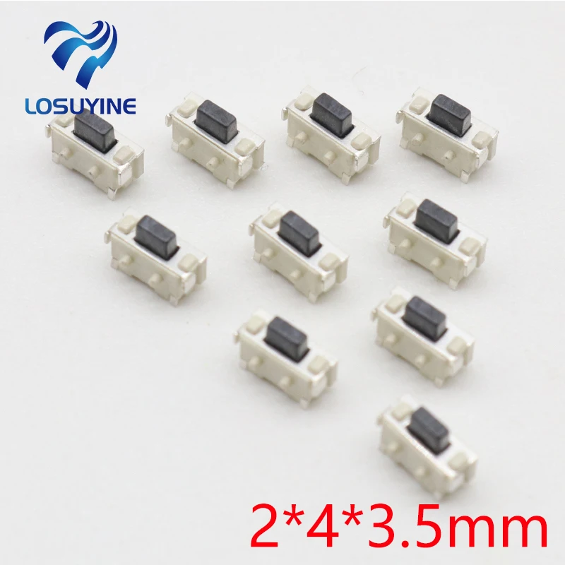

10 шт. Тактовый микропереключатель LOSUYINE 2*4*3.5 мм