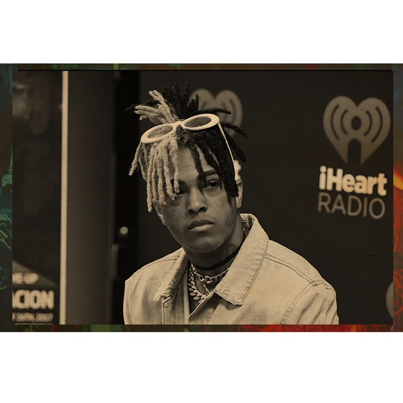 Уютный момент XXXTentacion плакат lil peep хип-хоп художественный плакат крафт-бумага винтажная Живопись Печать кафе плакат ZS038 - Цвет: Лиловый