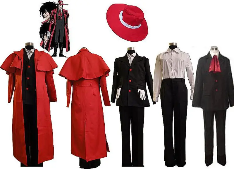 

Anime! Hellsing Alucard Ultimate Vampire Hunter Uniform Cosplay Costume Halloween Outfit For Unisex Custom-made Free Shipping