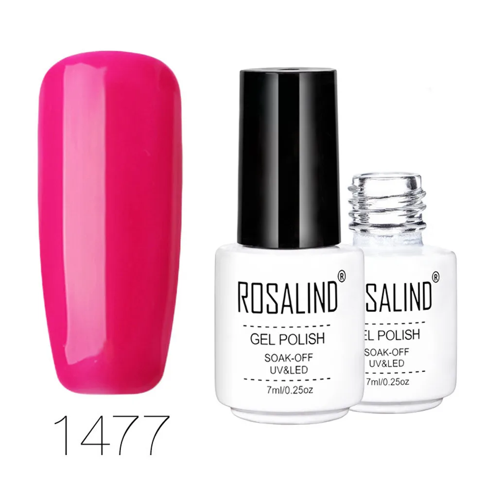 Гель лак для ногтей ROSALIND 7 мл однотонный Гибридный УФ светодиодная лампа дизайна