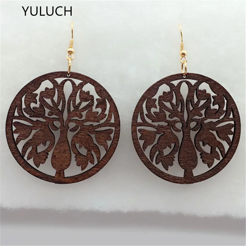 Деревянная серьга ручной работы 2016 | Украшения и аксессуары