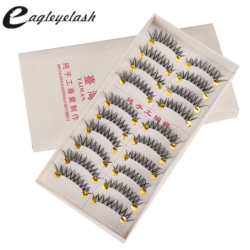 hot sale10 Pairs/ lot fashion charming eye lashes False Eyelashes Natural Cross Winged Eye Lashes Fashion make up tool | Красота и