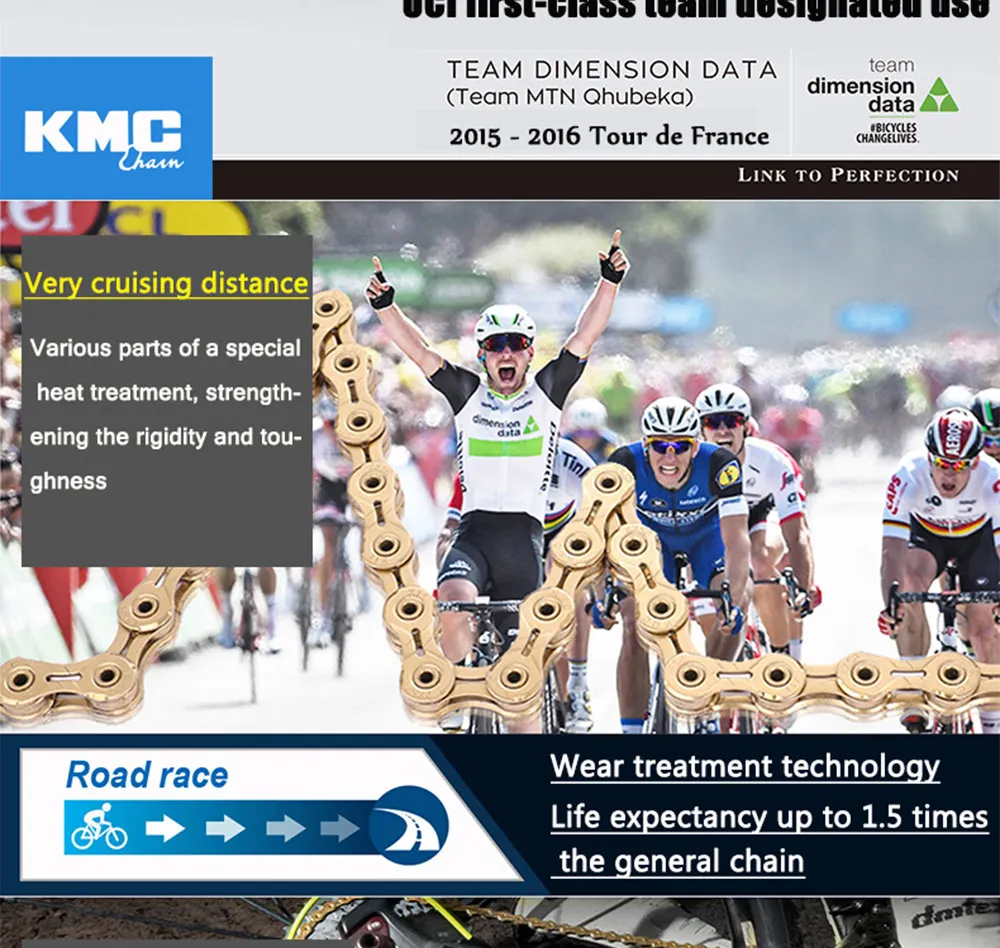 KMC X8 X9 X9sl X10 X10sl X11SL Z99 велосипедная цепь 9S 10S 11S золото для MTB/шоссейного велосипеда fo Shimano/SRAM 8 9 10 11 скорость 116л/цепной велосипед