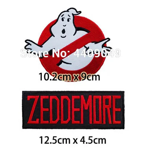 Ghostbuster значок смешанный вышитый Железный на патч, Хэллоуин косплей эмблема на ткани, Детская куртка джинсовая одежда аппликация «сделай сам» - Цвет: ZEDDEMORE