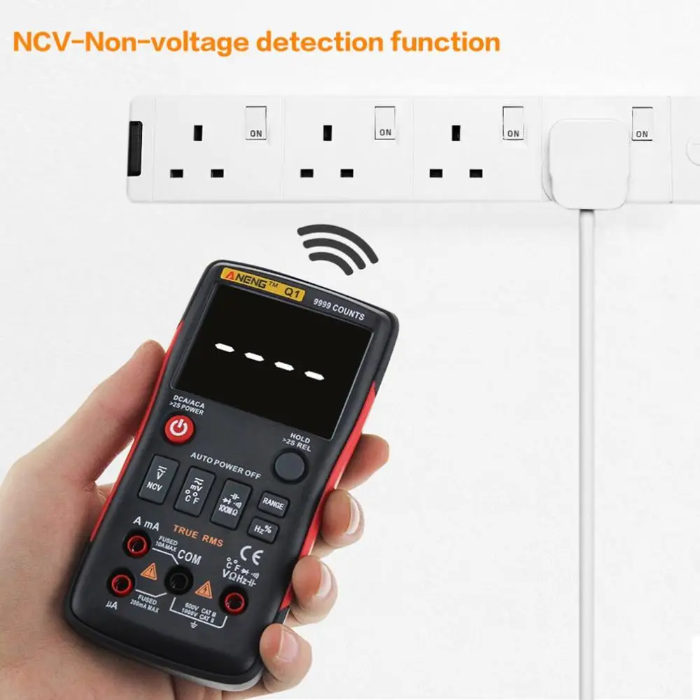 ANENG Q1 True-RMS Digital Multimeter esr meter Button 9999 testers automotive electrical capacitor tester dmm transistor | Инструменты
