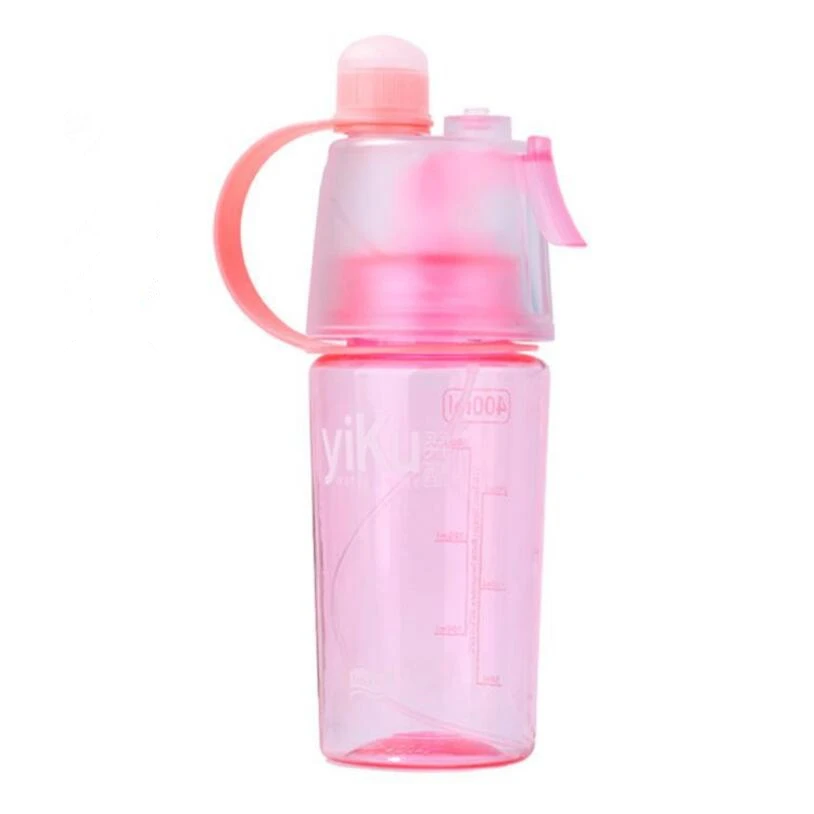 01 Pink Креативный уличный спортивный переносной флакон для воды летняя бутылка с распылителем пластиковая чашка для рук - Цвет: 01 Pink