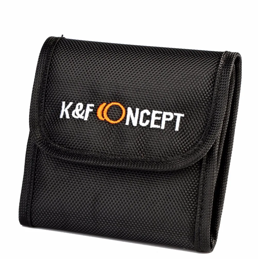 K & F CONCEPT Чехол бумажник для фильтра объектива с 3 карманами сумка камеры УФ