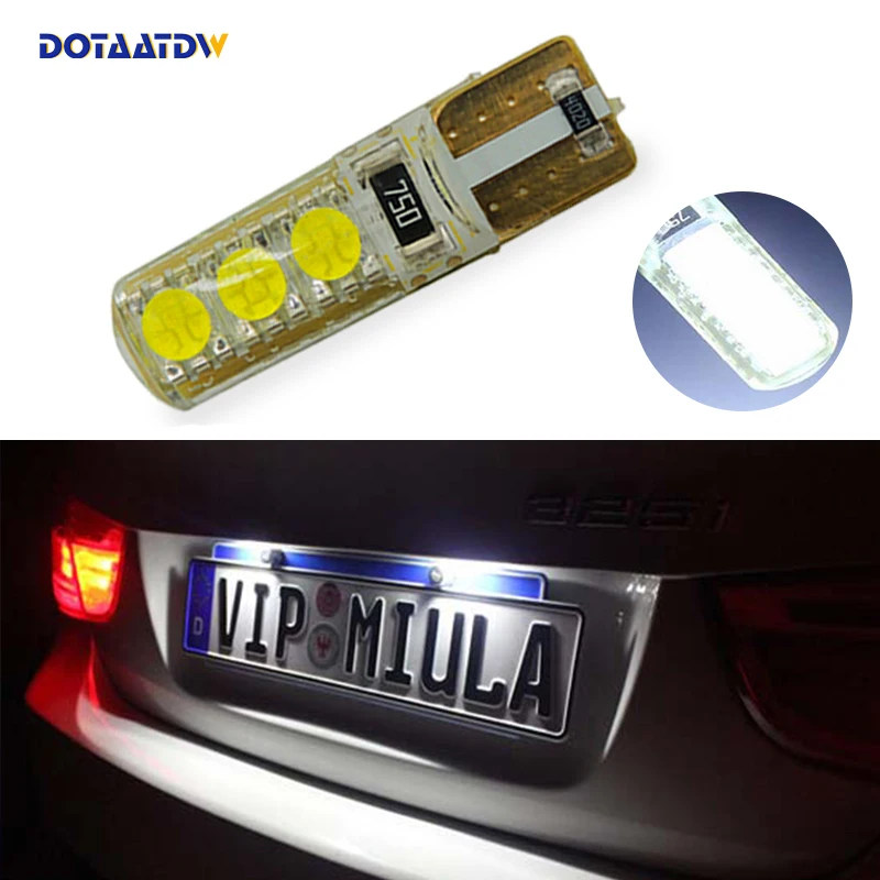 1x T10 W5W 5050SMD ошибок яркий белый светодиодный номерной знак светильник для форд