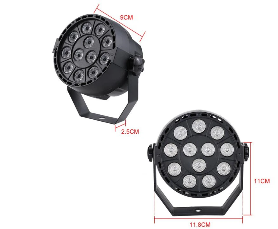 Мини 12x3 Вт светодиодный par RGBW RGB УФ-лампы холодный белый теплый DMX 512 8CH освещение