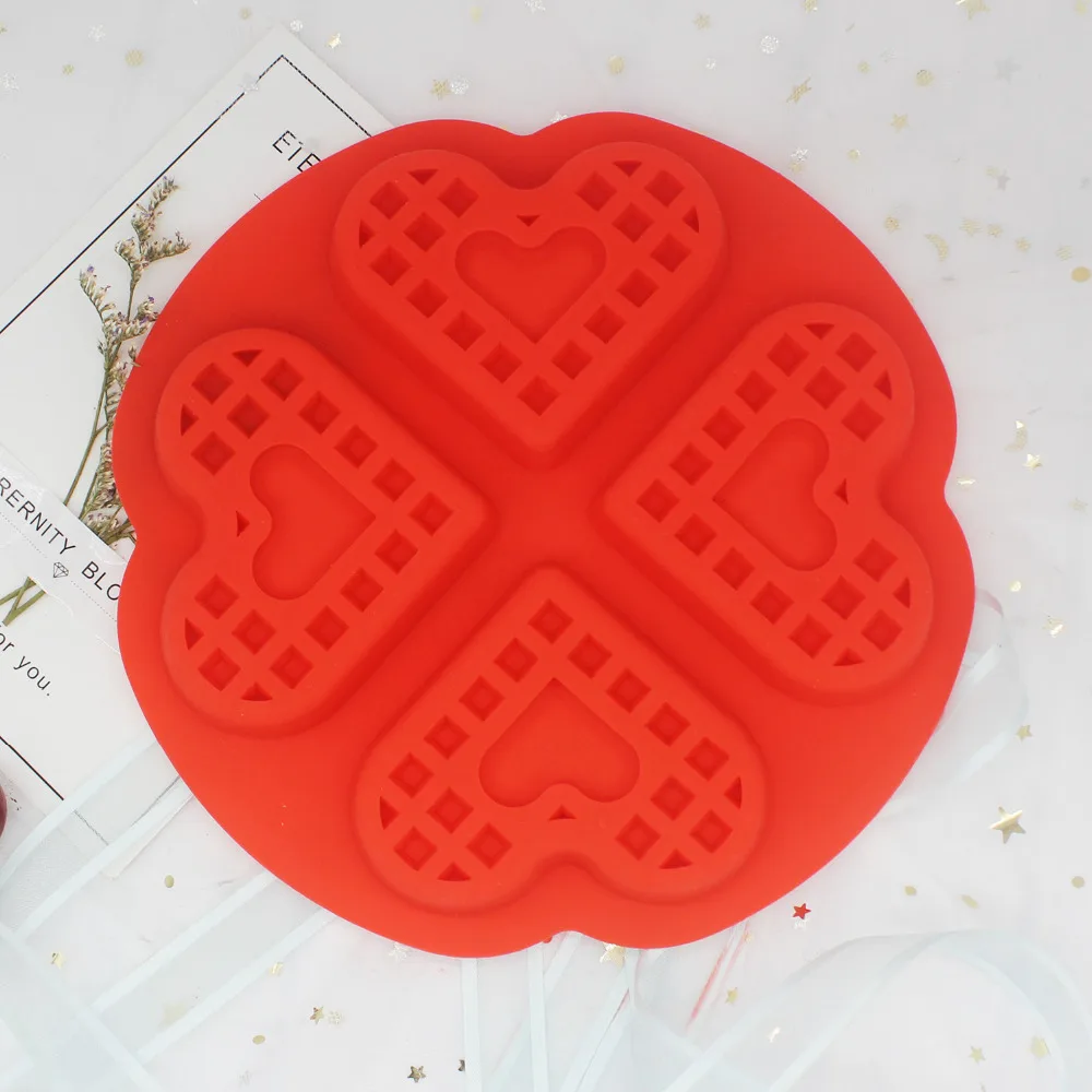 Силиконовые формы для торта форма шоколадных блоков 4 влюбленных вафли | Дом и сад