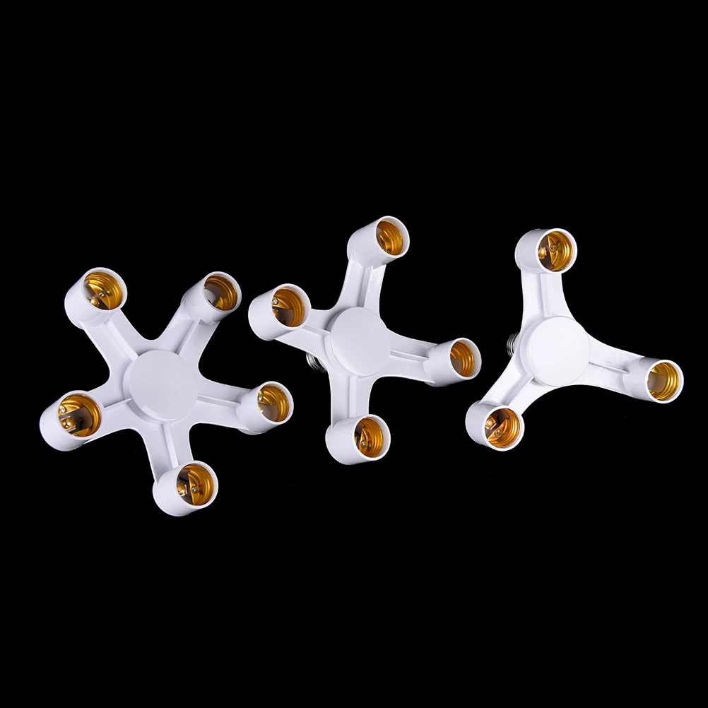 

3/4/5 In 1 E27 Bulb Adapter Splitter Pendant Lamp Holder White Screw Lighting Fixture E27 To 3/4/5 E27 Base Adapter Converter