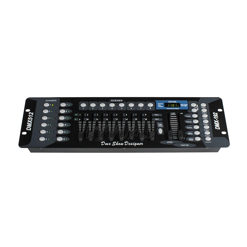 Djworld лучшее качество международный стандарт DMX 192 контроллер для сценического освещения 192 DMX консоль DJ контроллер быстрая - Цвет: DMX 192 black