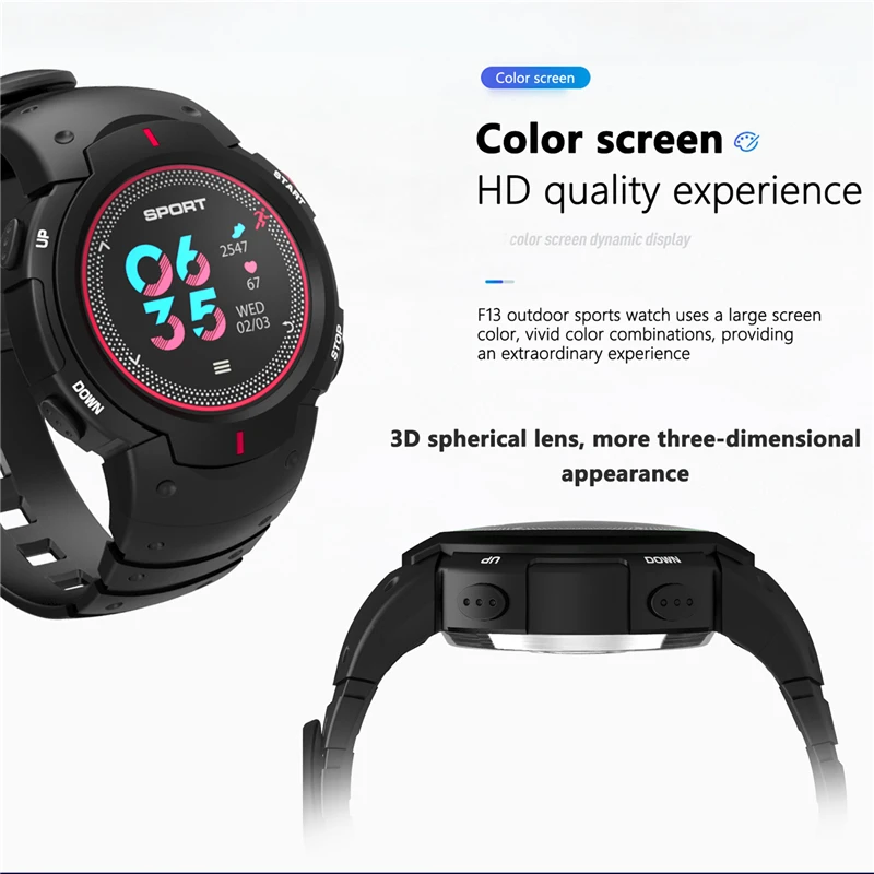 2018 новые F13 Bluetooth Смарт-часы настоящий IP68 водонепроницаемый мульти-спортивный