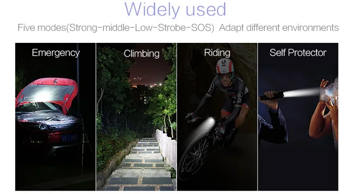 Supfire A5 CREE XML T6 светодиодный фонарик 700 люмен световой факел) поисковый фонарь одиночный фонарь на 18650 Батарея