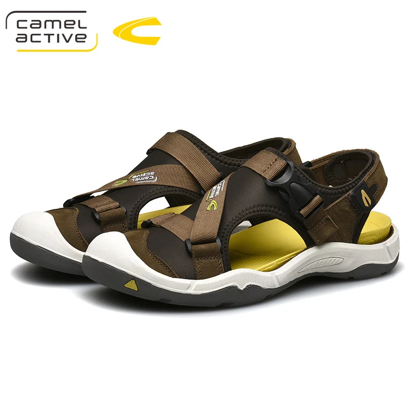 

Camel Active 2019 New Genuine Leather Quick-Dryin Sandals Summer Quality Casual Sneakers Anti-Slippery Outdoor Beach Shoes 19311
