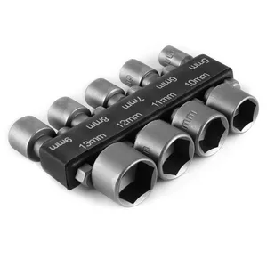 9 шт.компл. набор инструментов для отвертки гаек, Метрическая гайка, гнездо для отвертки, бит шестнадцатеричный хвостовик, Быстросменные отвертки, Наборы инструментов 5-13 мм