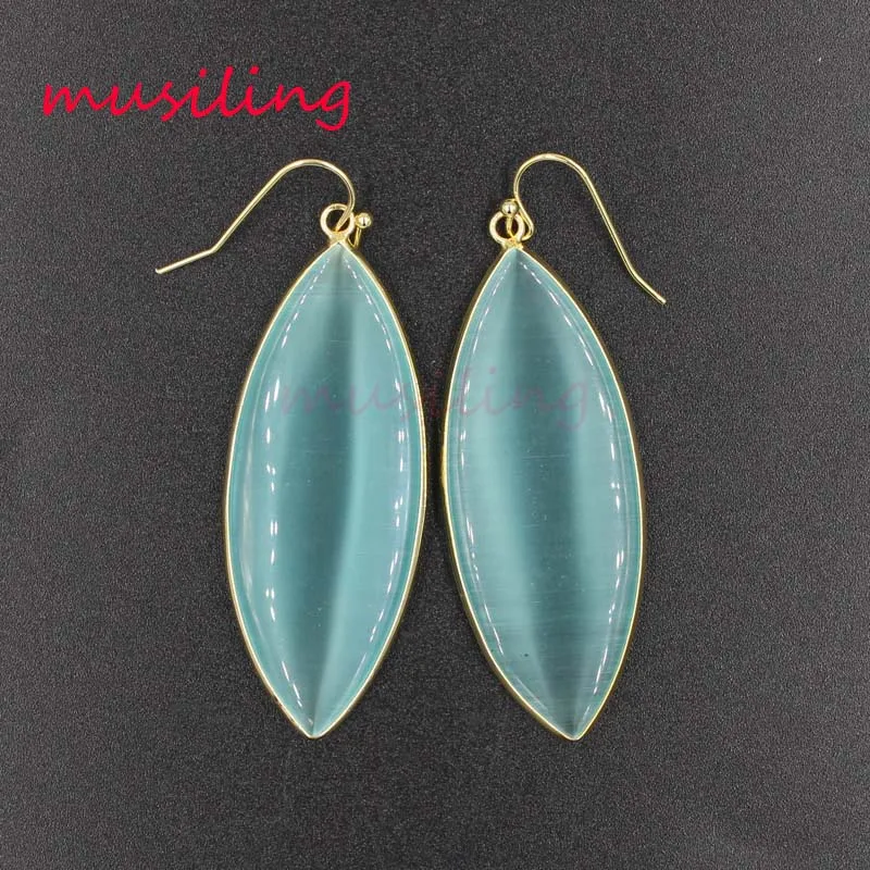 

Длинные висячие серьги с листьями, натуральный драгоценный камень, кристалл, кварц и т. Д., подвески, серьги, модные ювелирные изделия для жен...