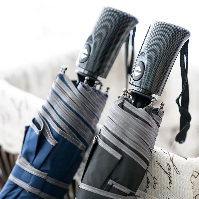 Новый полностью автоматический зонт 3 складных зонта Женский прочный